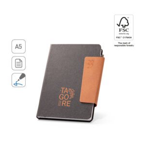 TAGORE A5. Agenda A5 em pele (58% reciclada)
