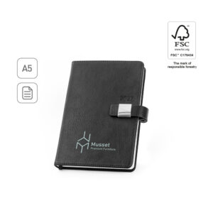 MUSSET A5. Agenda A5 em PU (58% reciclado)
